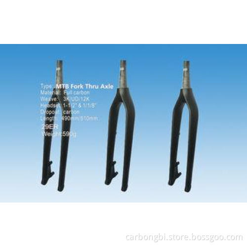 Mountain Bike Carbon Fork , 29er Carbon MTB Fork Hub Spacin